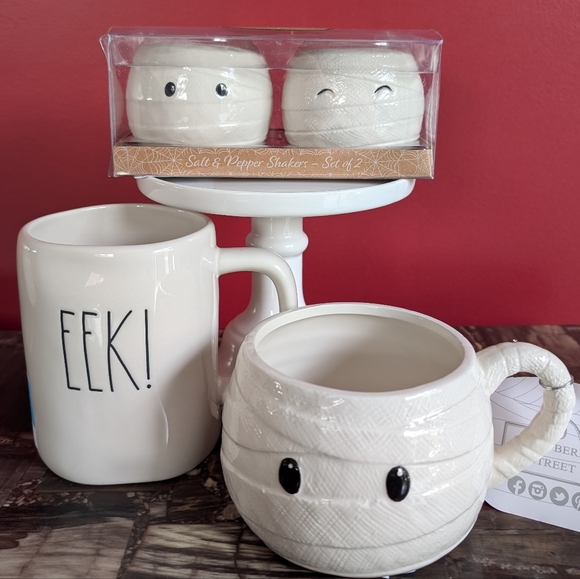 Rae Dunn Other - Rae Dunn + 10 Strawberry Street Halloween Mummy Decor / Dinnerware Bundle